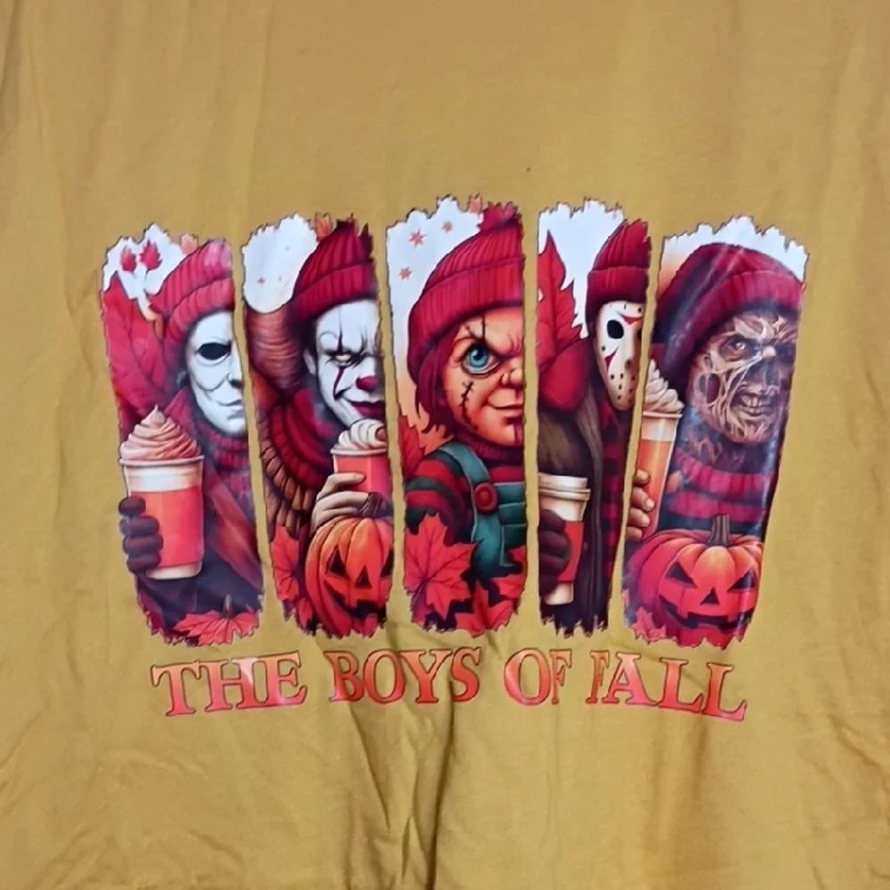 Yellow Graphic Halloween Short Sleeve Tee - The Boys of Fall